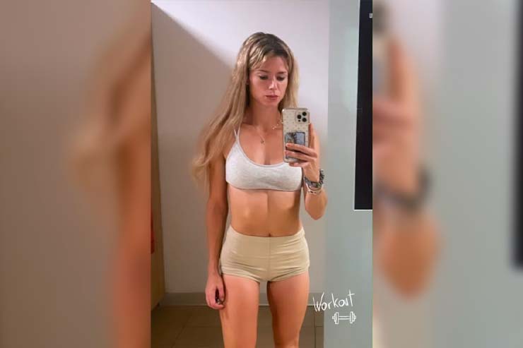 Camila Giorgi workout reggiseno Instagram