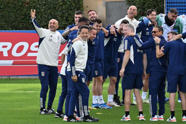 Nazionale Italia in allenamento