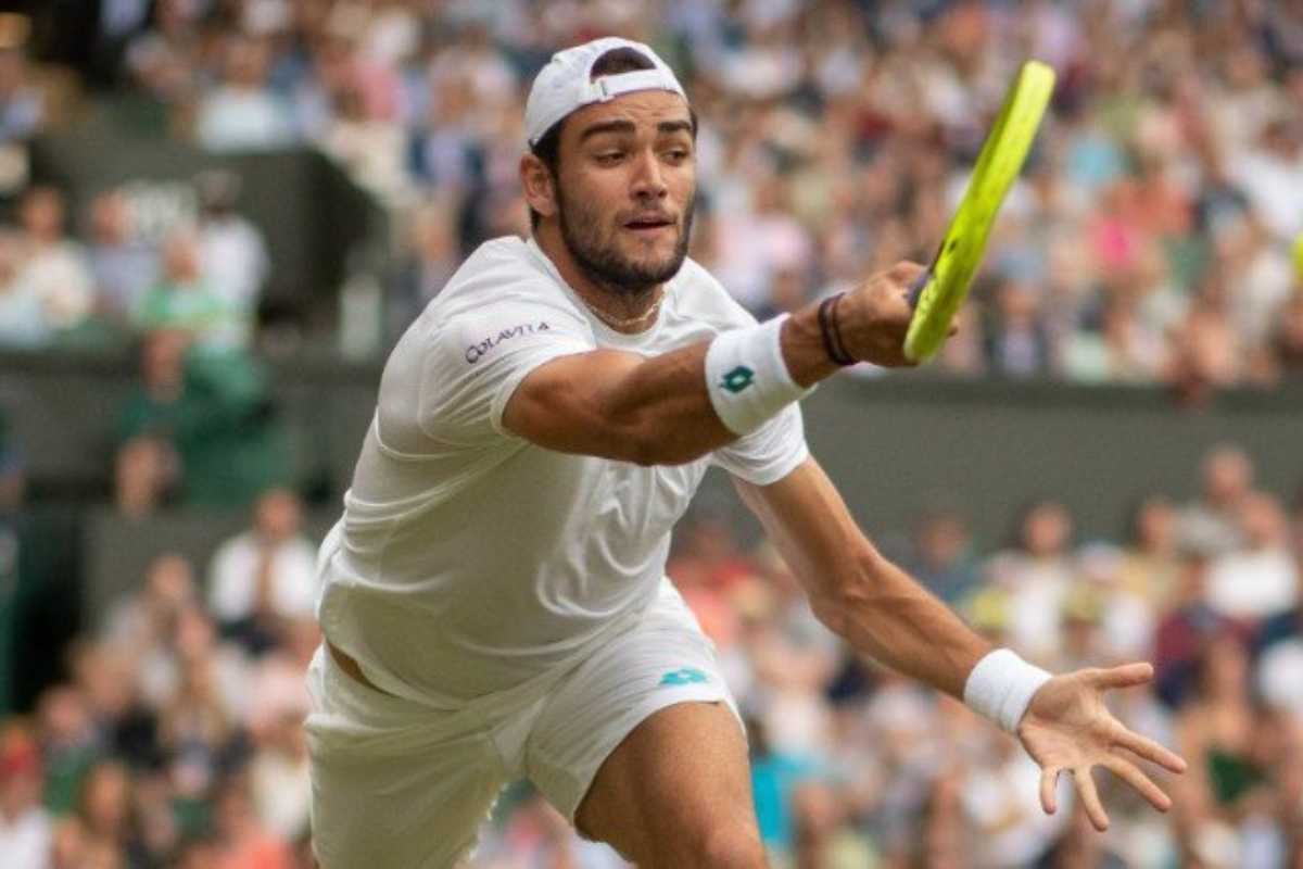 Il tennista italiano Matteo Berrettini durante una partita