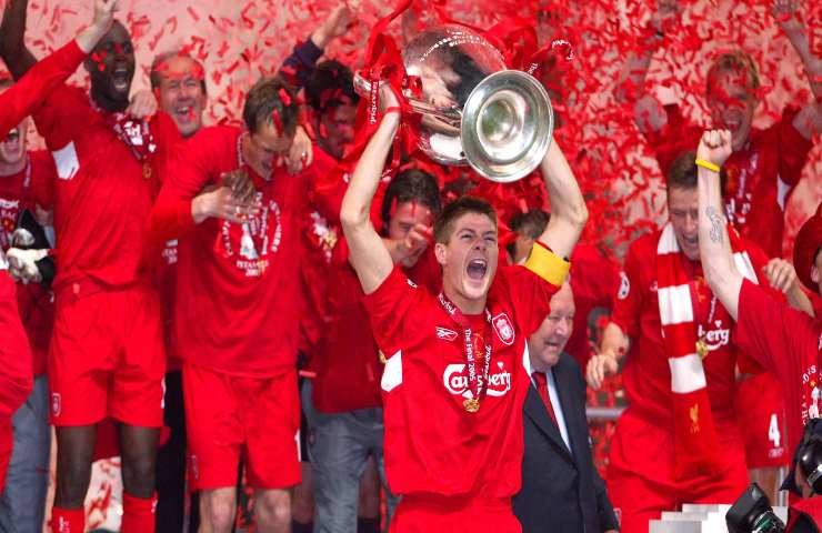 Finale Champions League 2005 con rimonta del Liverpool sul Milan