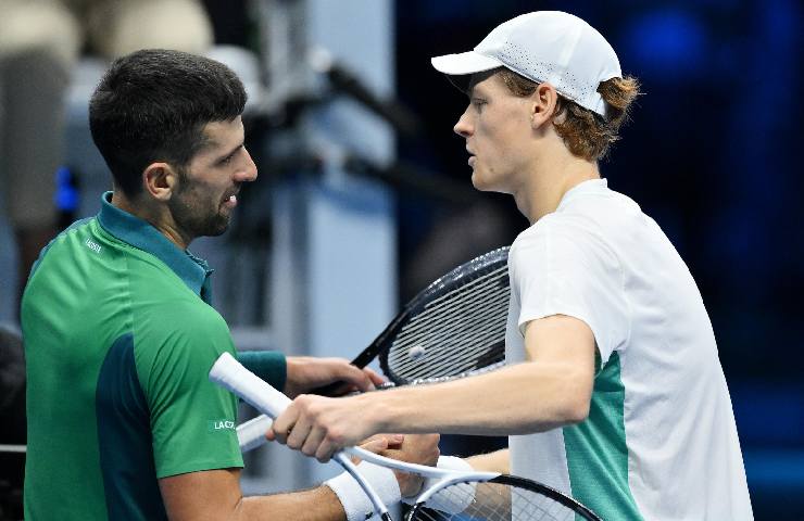 Jannik Sinner e Novak Djokovic