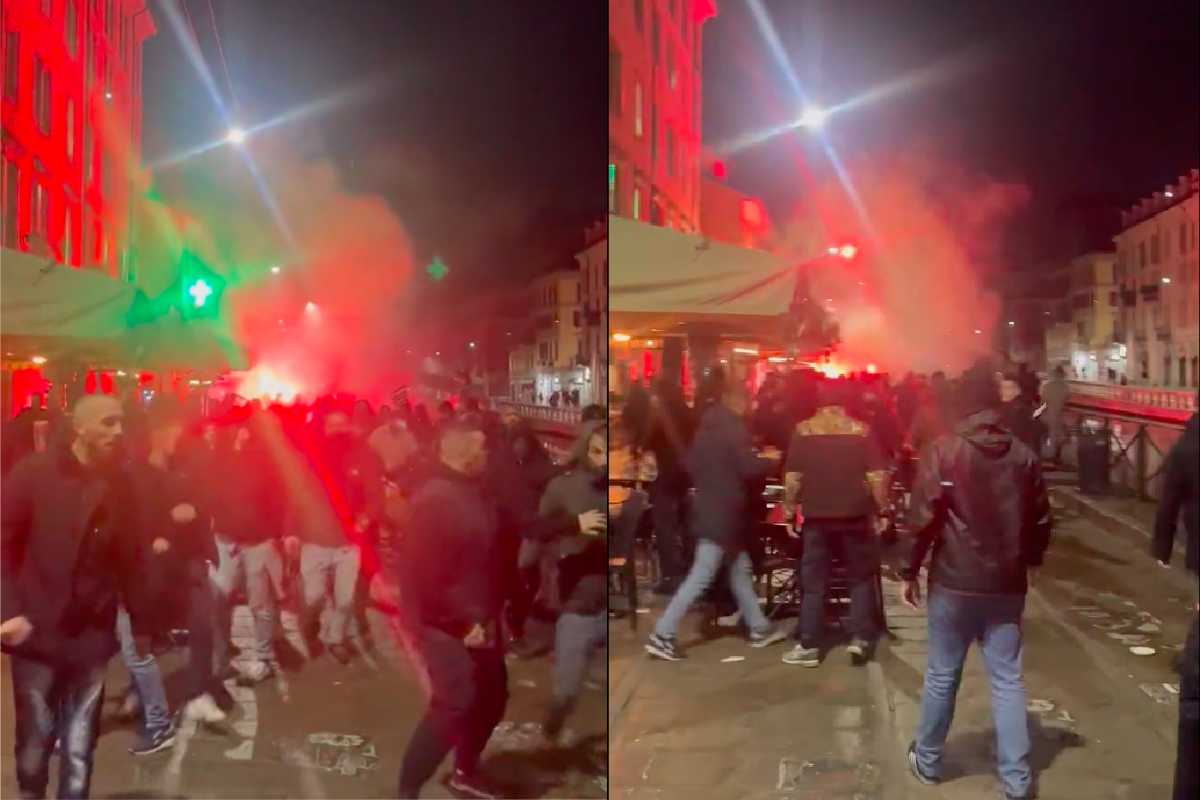 Scontri tra tifosi del Psg e del Milan sui Navigli a Milano