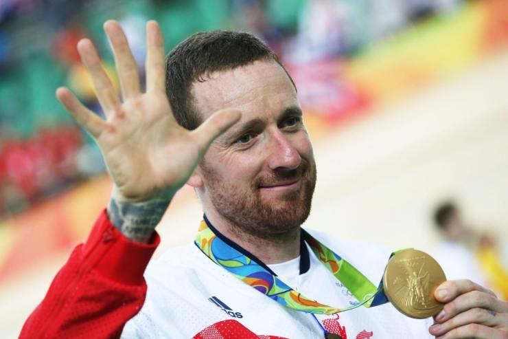 Bradley Wiggins, ex ciclista, mentre festeggia un oro alle olimpiadi