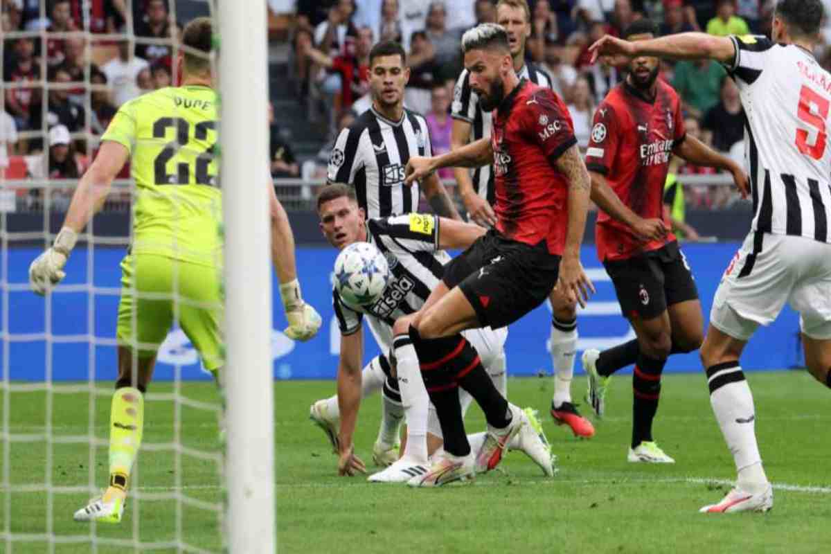 Milan Newcastle assenze infortuni 