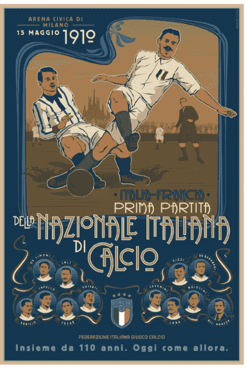 Italia - Francia, prima partita della Nazionale, 1910