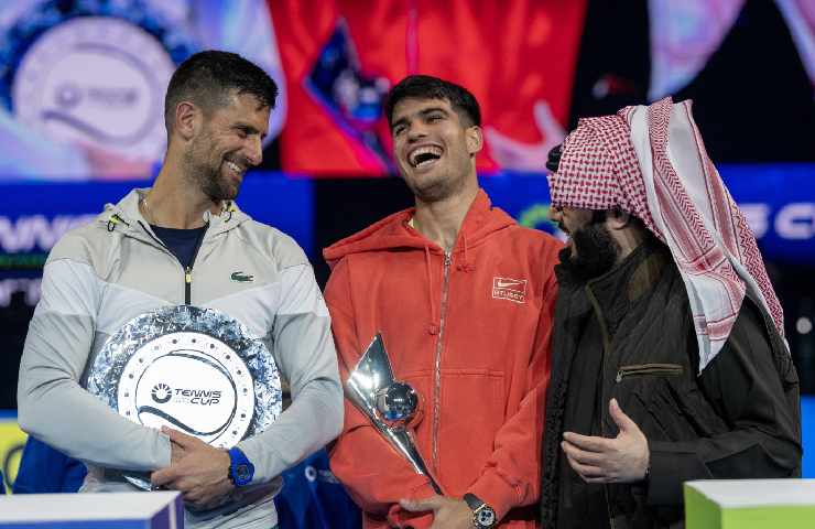 Novak Djokovic e Carlos Alcaraz in Arabia