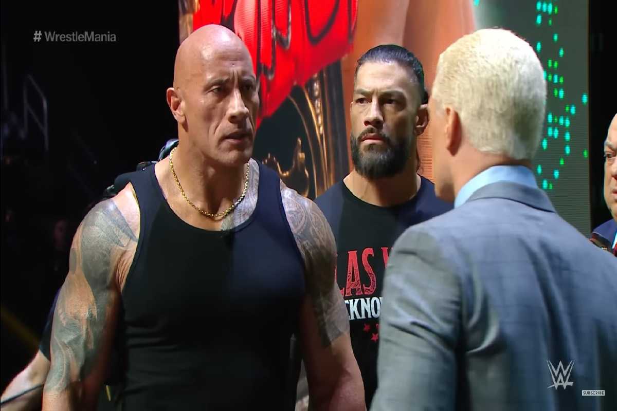 The Rock alla conferenza stampa pre WrestleMania