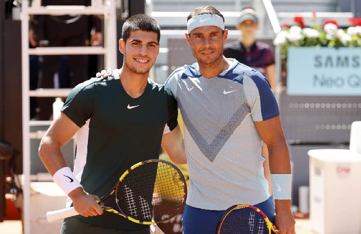 Calros Alcaraz e Rafael Nadal