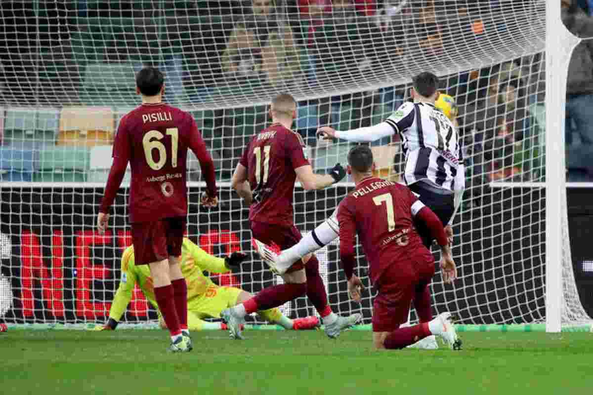Udinese sorprende la Roma: diretta della sfida in Serie A
