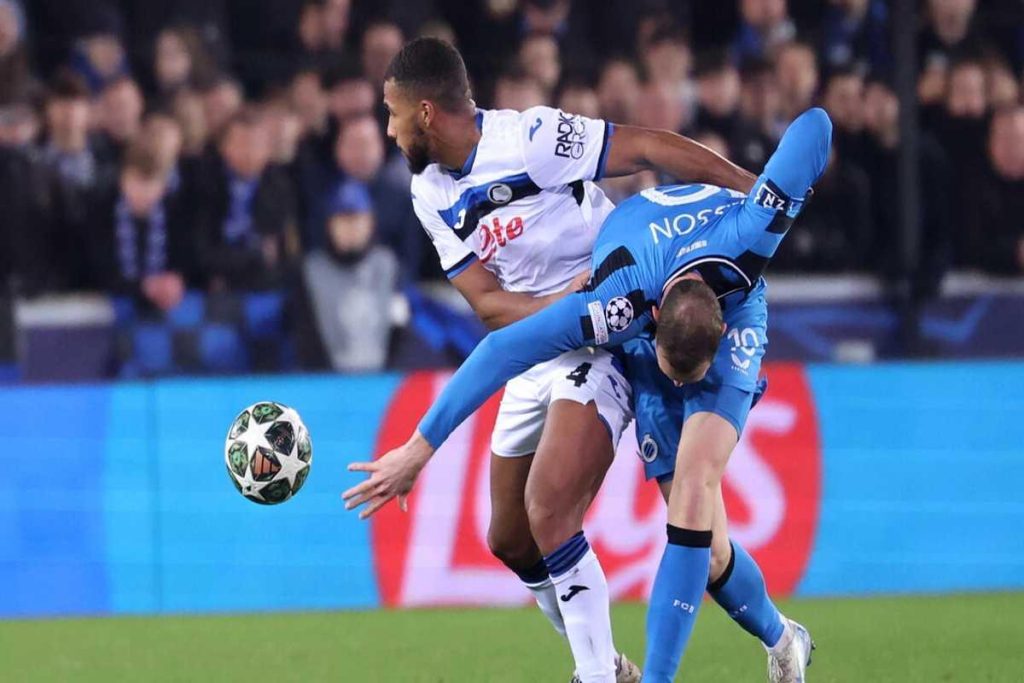 Bruges stuns Atalanta with a thrilling 2-1 victory in Champions League playoff