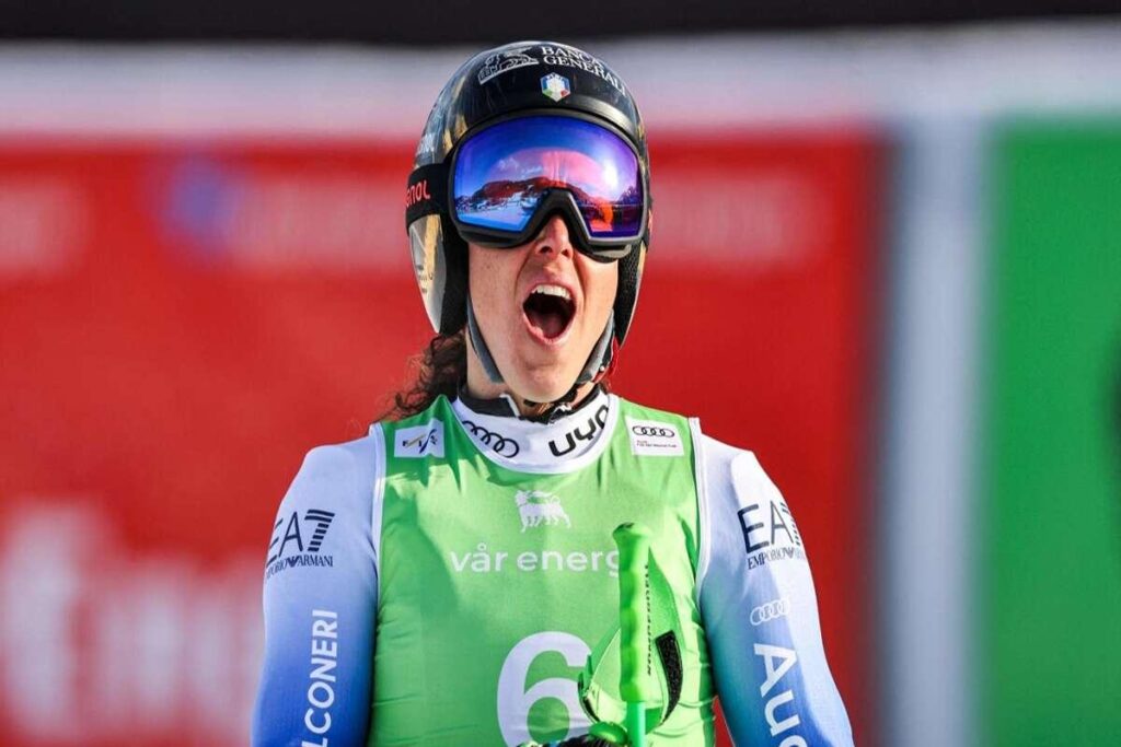 Brignone domina il Gigante di Aare, Goggia insegue al secondo posto