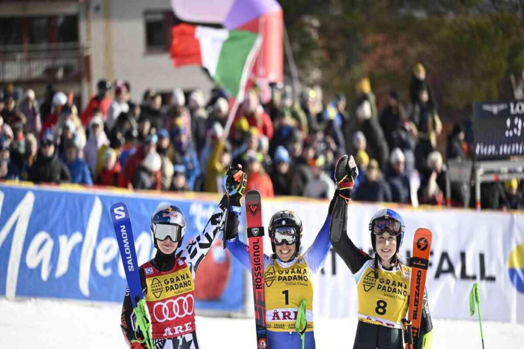 Brignone trionfa nel Gigante di Aare e si avvicina al record di Tomba, Goggia costretta a ritirarsi