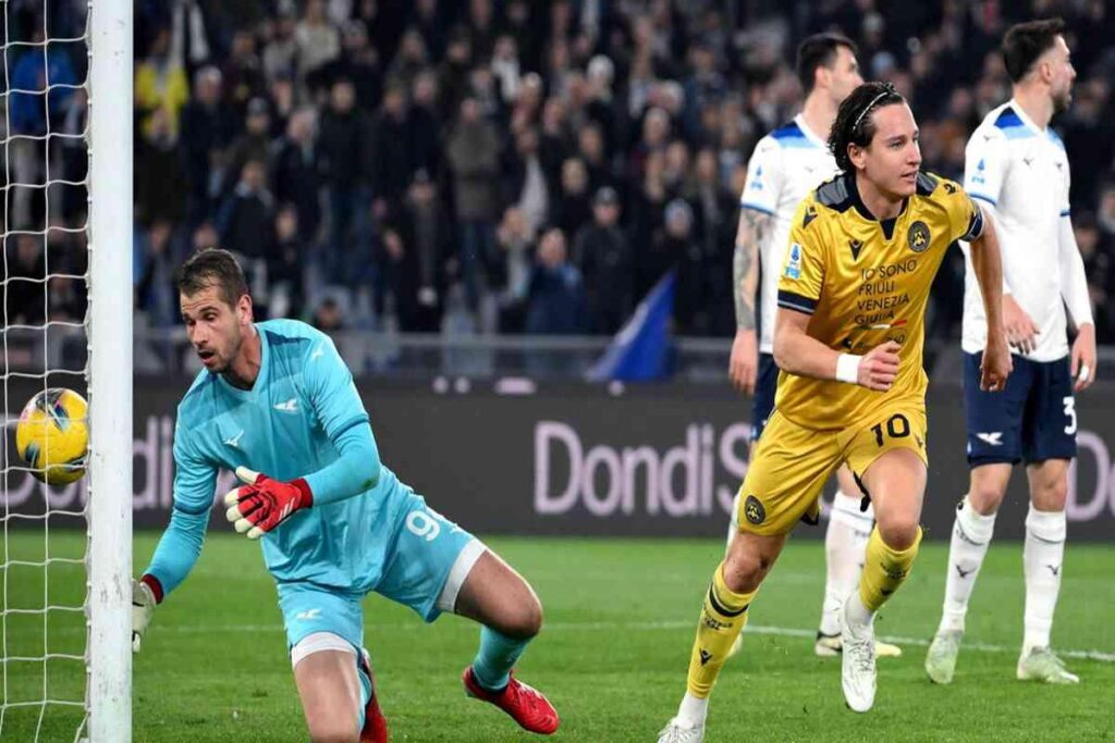 Lazio e Udinese si dividono la posta in un avvincente pareggio 1-1