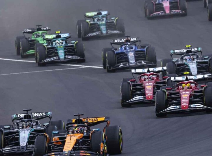 McLaren sorprende in testa alla gara, Leclerc supera Hamilton