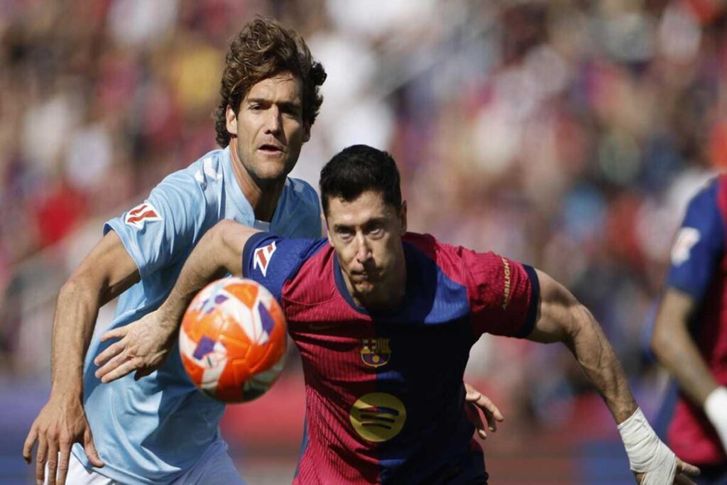 Barcellona trionfa con un rigore all'ultimo respiro, preoccupazioni per Lewandowski