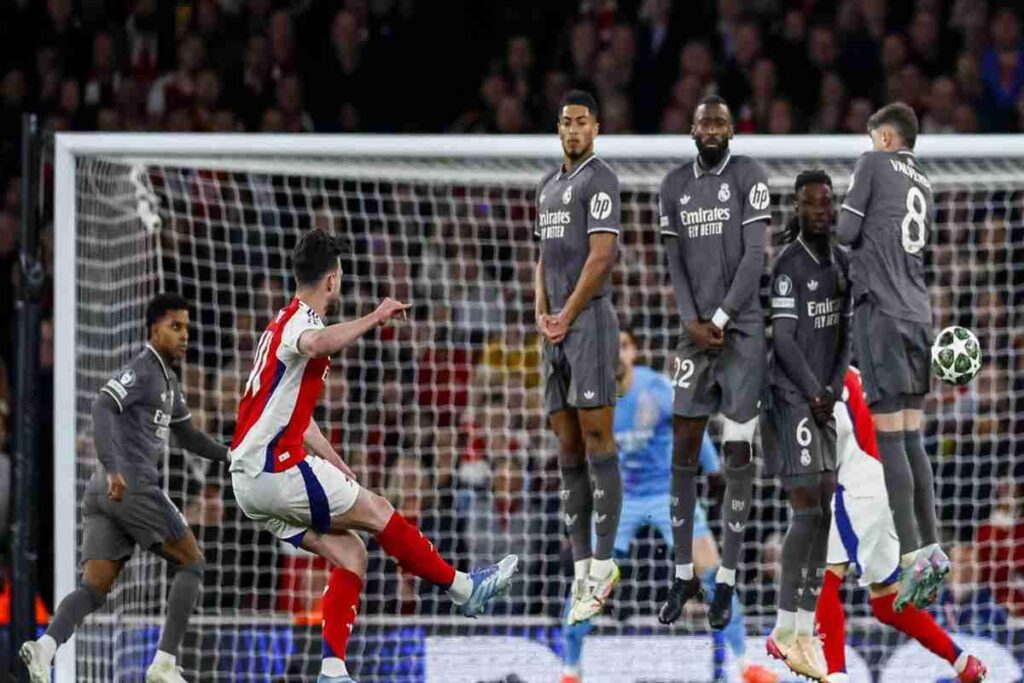Champions League: Rice sfida le statistiche e punta al gol su punizione