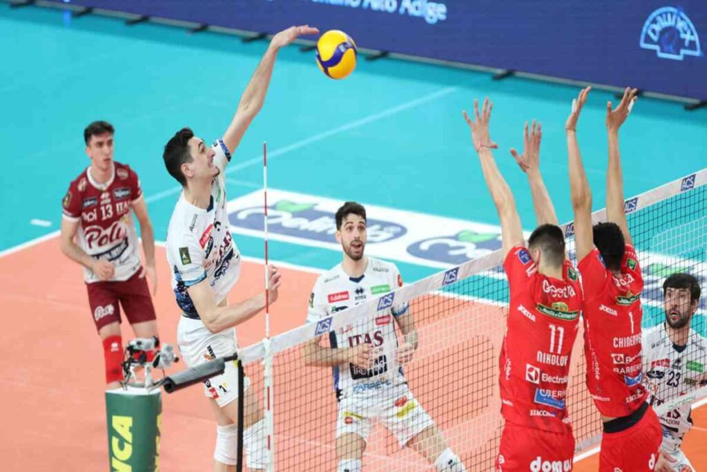 Trentino conquista Gara-1 delle finali di Scudetto nella pallavolo