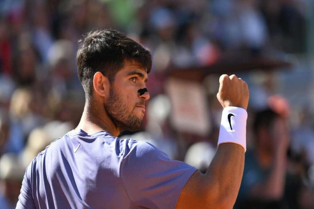 Alcaraz esulta per la sua prima finale agli Internazionali di Roma