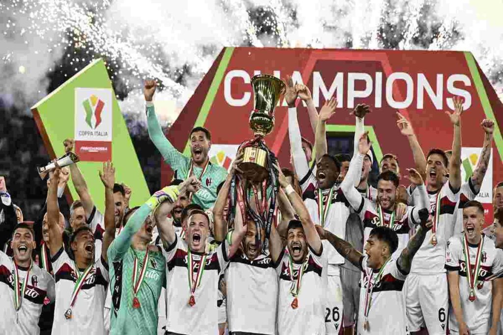 Coppa Italia: Ndoye celebra il gol decisivo al momento cruciale