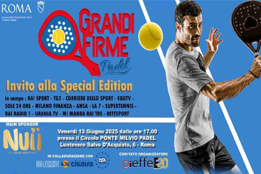 Giornalisti in campo: il 'Grandi Firme' Padel sbarca a Roma