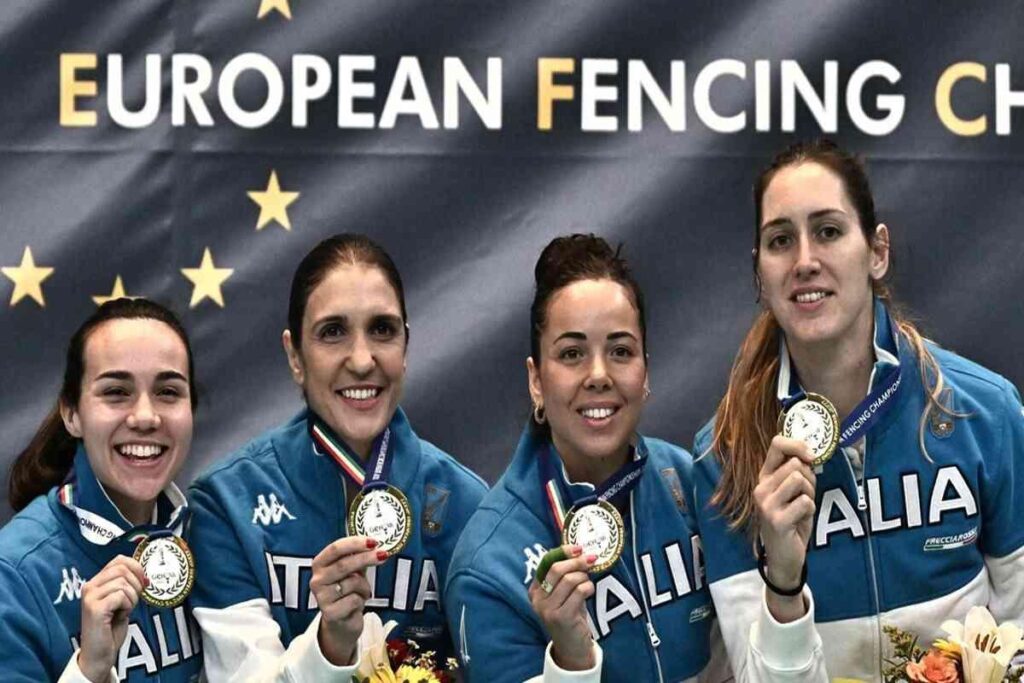 Il dream team del fioretto femminile conquista l'oro agli Europei di scherma