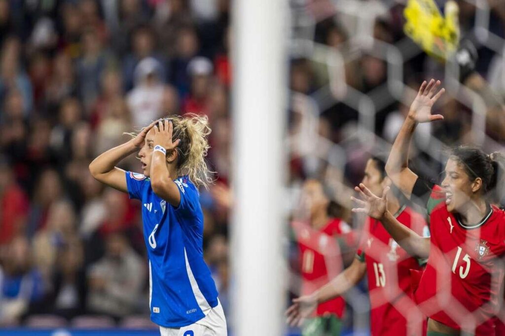 Italia pareggia 1-1 con il Portogallo e rinvia il sogno dei quarti di finale agli Europei femminili