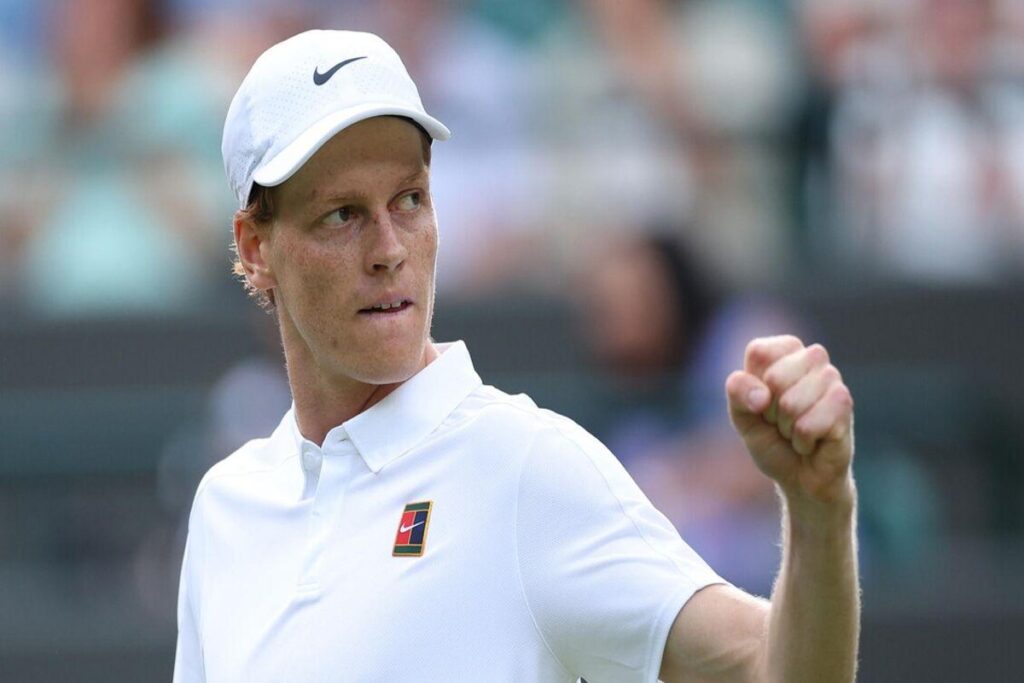 Sinner trionfa su Shelton a Wimbledon e celebra la vittoria con gioia