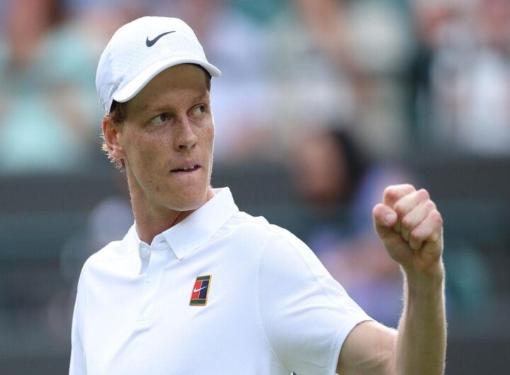 Sinner trionfa su Shelton a Wimbledon e celebra la vittoria con gioia