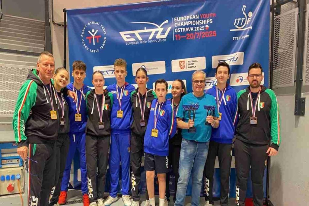 Tennis tavolo: l'Italia conquista 3 ori e 3 bronzi agli Europei giovanili