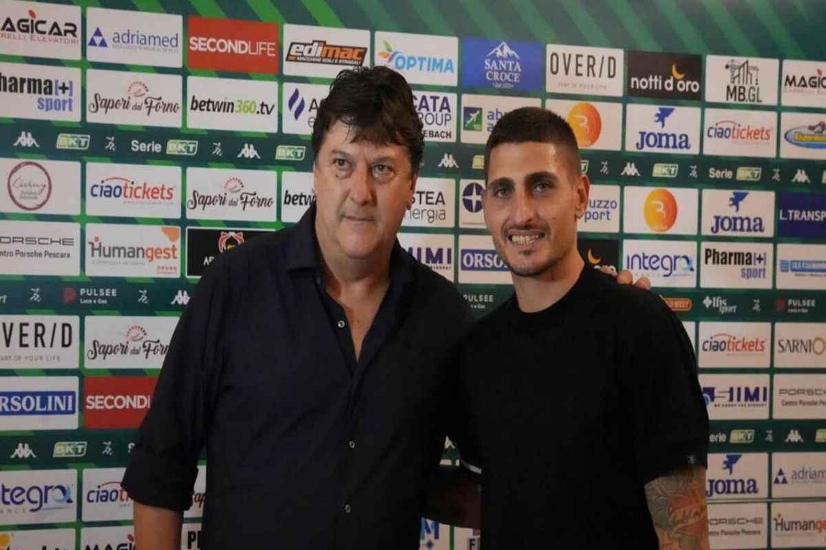 Verratti torna a Pescara per sostenere la sua squadra del cuore