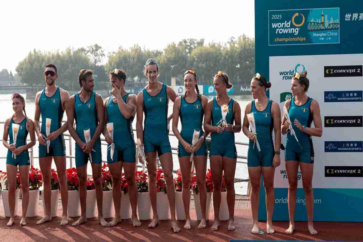 Italia conquista l'argento nell'otto misto ai mondiali di canottaggio
