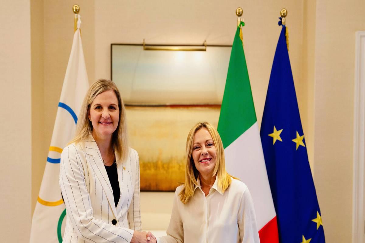 Meloni incontra il presidente del Cio a New York: le novità su Milano-Cortina