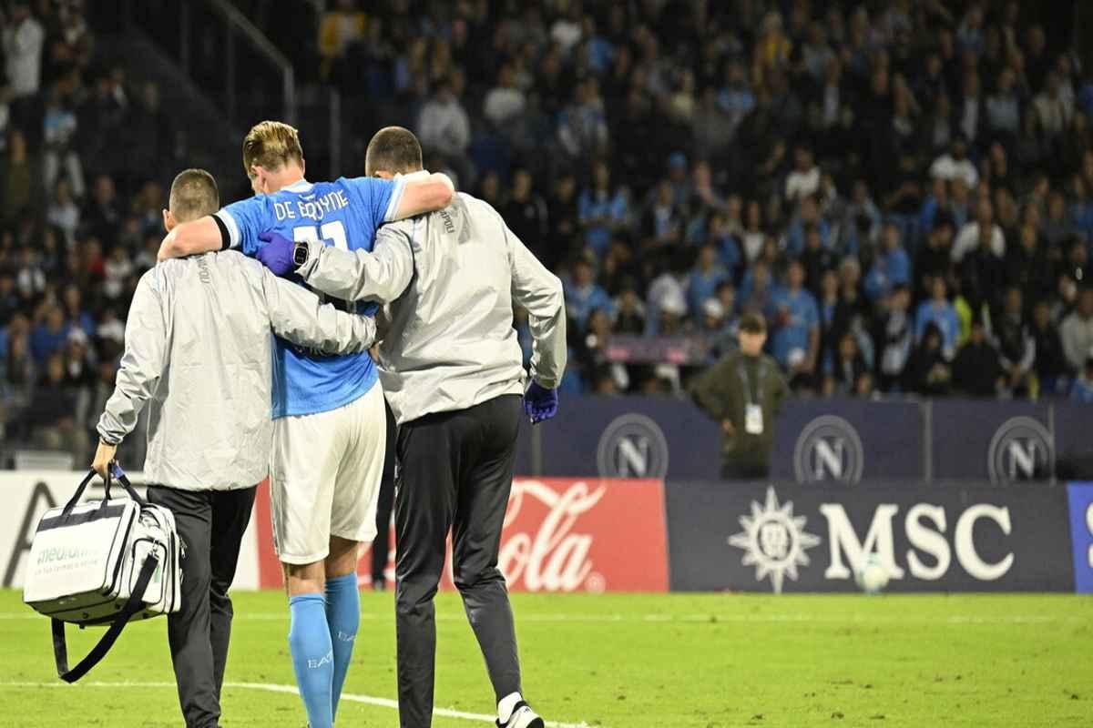 De Bruyne costretto a un lungo stop per una grave lesione al bicipite femorale
