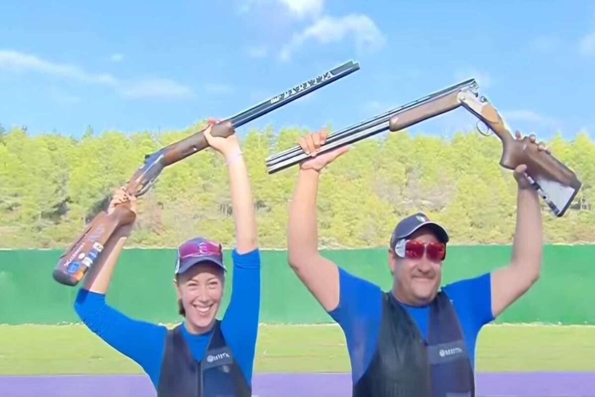 Fabbrizi e Iezzi conquistano l'oro mondiale nel trap misto