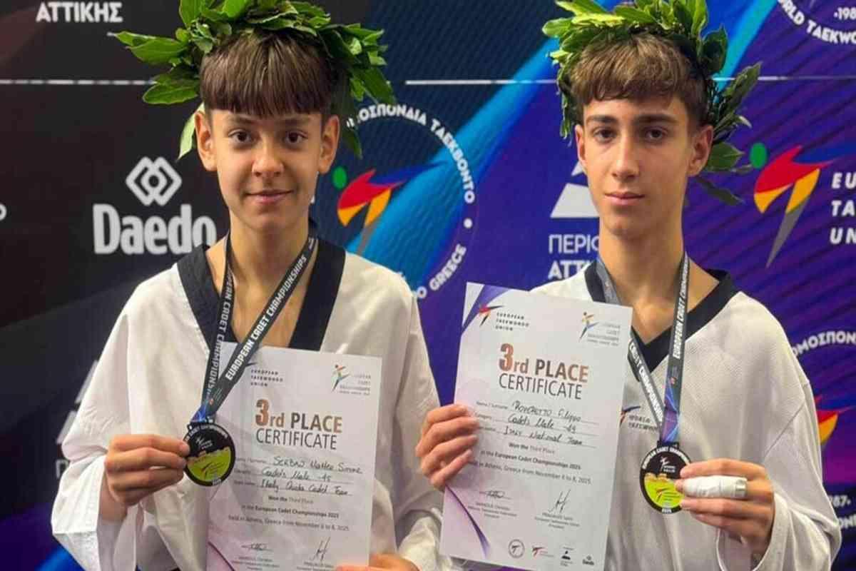 Due medaglie di bronzo per l'Italia ai Campionati Europei di Taekwondo Cadetti