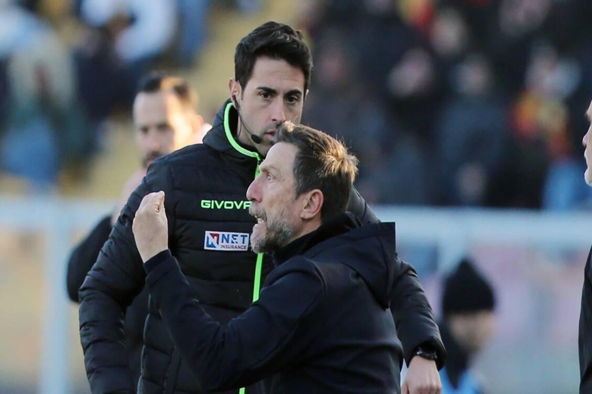 Di Francesco, il tecnico del Lecce, squalificato per due giornate: cosa significa per la squadra?